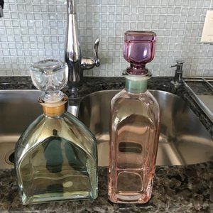 ONE OR TWO NEW CRYSTALLINE MADE IN ITALY WINE DECANTERS